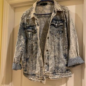 Acid wash jean jacket